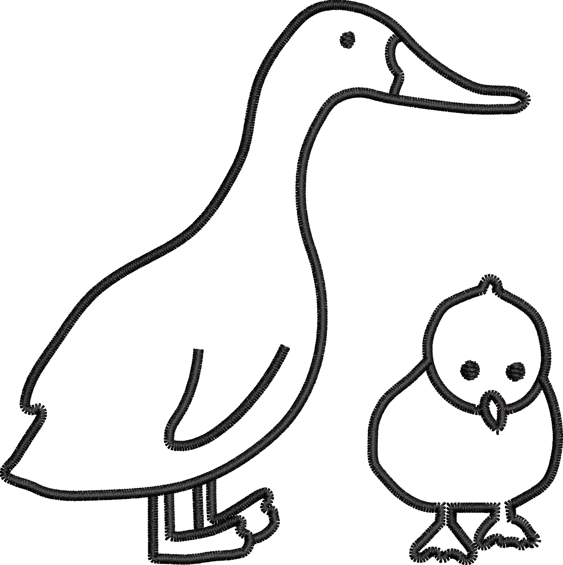 Duck and chick tricou Friends - Thread Muse